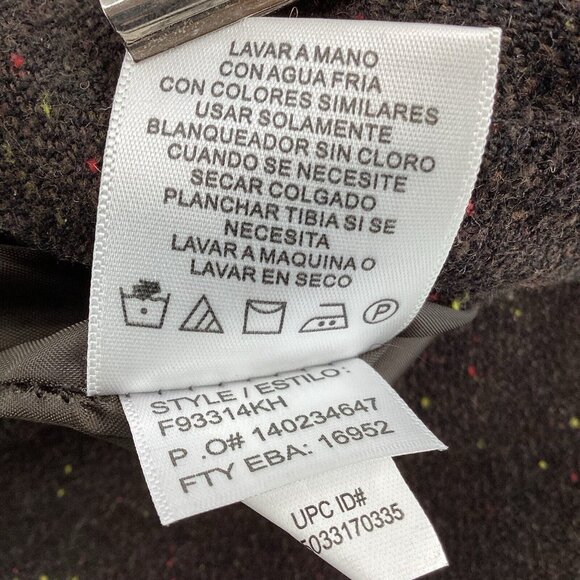 Vintage Sag Harbor Women's Size 14 Wool Blend Pants Brown Pleat Lined Pockets - Picture 9 of 10